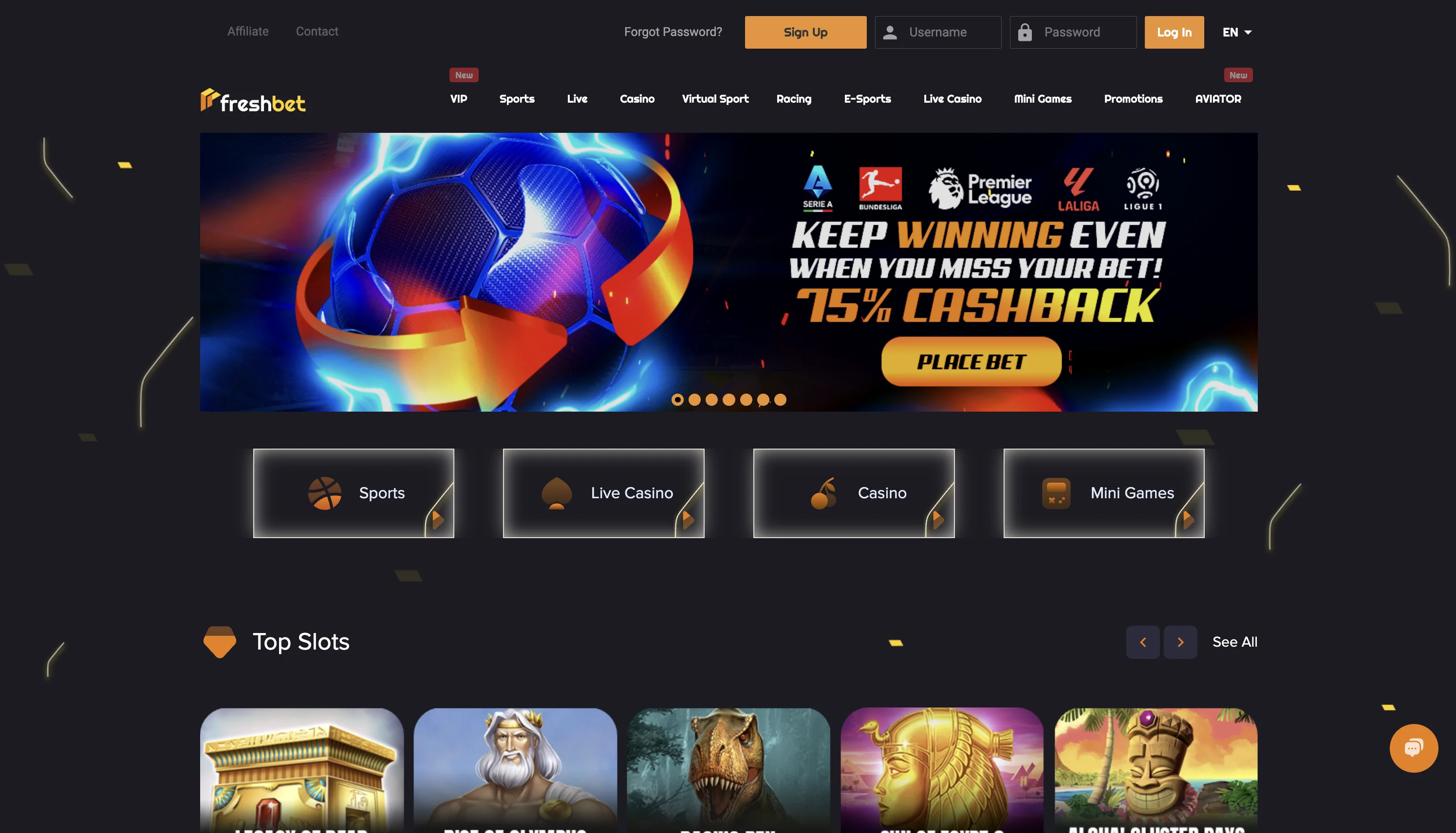 Freshbet Casino Screenshot